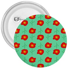 Flower Pattern Ornament 3  Buttons