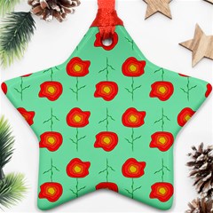 Flower Pattern Ornament Ornament (Star)