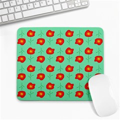 Flower Pattern Ornament Large Mousepads