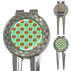 Flower Pattern Ornament 3-in-1 Golf Divots