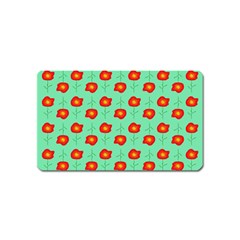 Flower Pattern Ornament Magnet (Name Card)