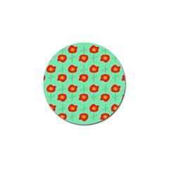 Flower Pattern Ornament Golf Ball Marker (4 pack)