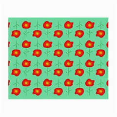 Flower Pattern Ornament Small Glasses Cloth