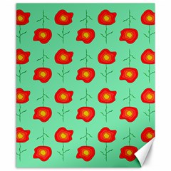 Flower Pattern Ornament Canvas 8  x 10 