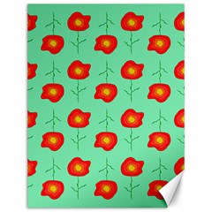 Flower Pattern Ornament Canvas 12  x 16 