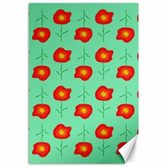 Flower Pattern Ornament Canvas 12  x 18 