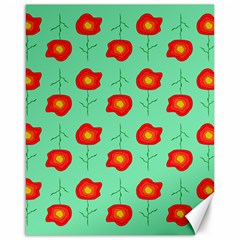 Flower Pattern Ornament Canvas 16  x 20 