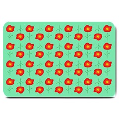 Flower Pattern Ornament Large Doormat 