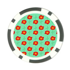 Flower Pattern Ornament Poker Chip Card Guard