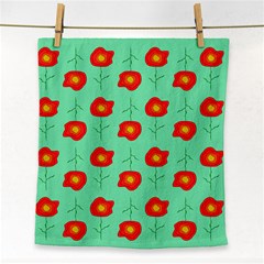 Flower Pattern Ornament Face Towel