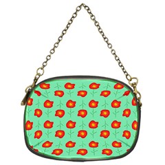 Flower Pattern Ornament Chain Purse (One Side)