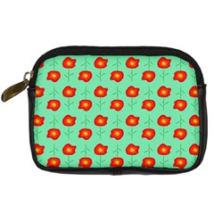 Flower Pattern Ornament Digital Camera Leather Case