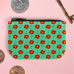 Flower Pattern Ornament Mini Coin Purse