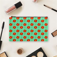 Flower Pattern Ornament Cosmetic Bag (Medium)