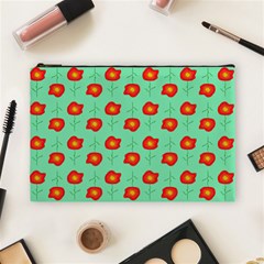 Flower Pattern Ornament Cosmetic Bag (Large)