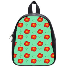 Flower Pattern Ornament School Bag (Small)