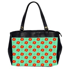 Flower Pattern Ornament Oversize Office Handbag (2 Sides)