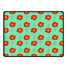 Flower Pattern Ornament Fleece Blanket (Small)