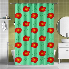 Flower Pattern Ornament Shower Curtain 48  x 72  (Small) 