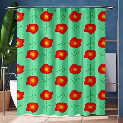 Flower Pattern Ornament Shower Curtain 60  x 72  (Medium) 