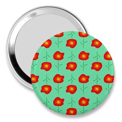 Flower Pattern Ornament 3  Handbag Mirrors