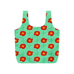 Flower Pattern Ornament Full Print Recycle Bag (S)