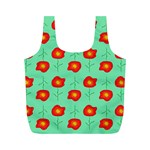 Flower Pattern Ornament Full Print Recycle Bag (M) Front