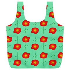 Flower Pattern Ornament Full Print Recycle Bag (XL)