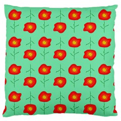 Flower Pattern Ornament Large Flano Cushion Case (One Side)