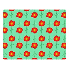 Flower Pattern Ornament Double Sided Flano Blanket (Large) 