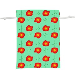 Flower Pattern Ornament  Lightweight Drawstring Pouch (XL)