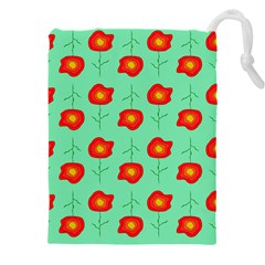 Flower Pattern Ornament Drawstring Pouch (5XL)