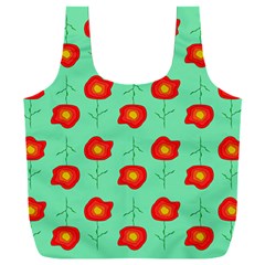 Flower Pattern Ornament Full Print Recycle Bag (XXXL)