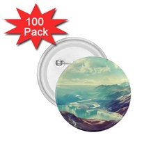 Landscape Mountains Lake River 1 75  Buttons (100 Pack)  by HermanTelo