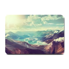 Landscape Mountains Lake River Small Doormat 