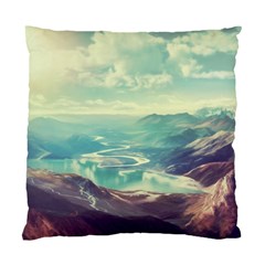 Landscape Mountains Lake River Standard Cushion Case (one Side)