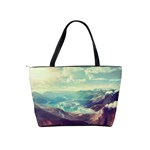 Landscape Mountains Lake River Classic Shoulder Handbag Back