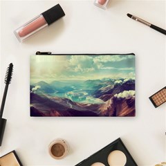 Landscape Mountains Lake River Cosmetic Bag (small)