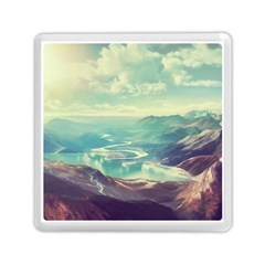 Landscape Mountains Lake River Memory Card Reader (square)