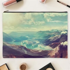 Landscape Mountains Lake River Cosmetic Bag (xxxl)