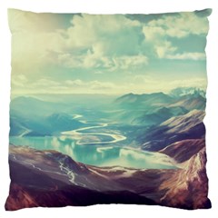 Landscape Mountains Lake River Standard Flano Cushion Case (one Side) by HermanTelo