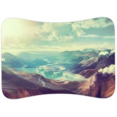 Landscape Mountains Lake River Velour Seat Head Rest Cushion