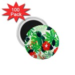 Tropical Leaf Flower Digital 1.75  Magnets (100 pack)  Front