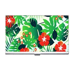 Tropical Leaf Flower Digital Business Card Holder by Mariart