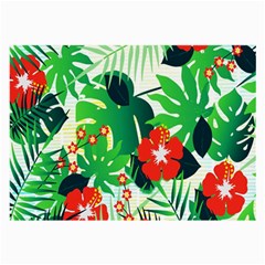 Tropical Leaf Flower Digital Large Glasses Cloth