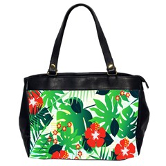 Tropical Leaf Flower Digital Oversize Office Handbag (2 Sides) by Mariart