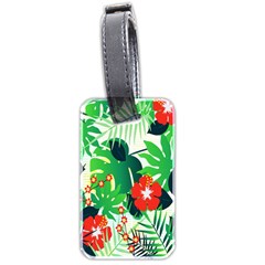 Tropical Leaf Flower Digital Luggage Tag (two Sides) by Mariart