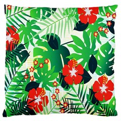 Tropical Leaf Flower Digital Standard Flano Cushion Case (two Sides)