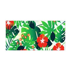 Tropical Leaf Flower Digital Yoga Headband by Mariart