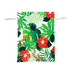 Tropical Leaf Flower Digital Lightweight Drawstring Pouch (s) by Mariart